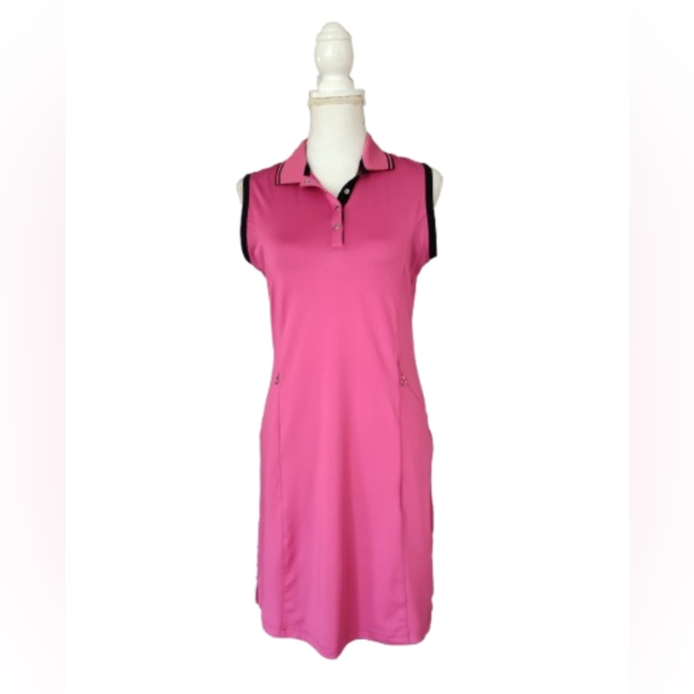 Callaway Women’s Sleeveless Polo Golf Dress - Fuchsia Pink - Size Small